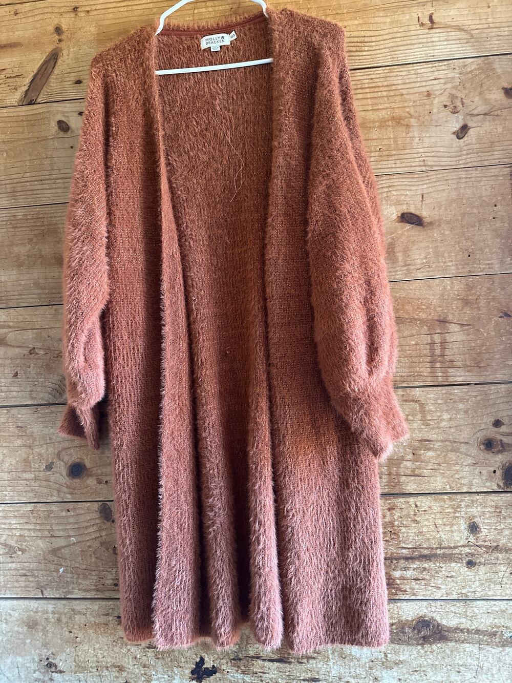 Molly Bracken Long Line Cardigan with Golf Metallic